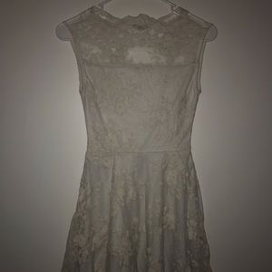 white lace/mesh skater dress